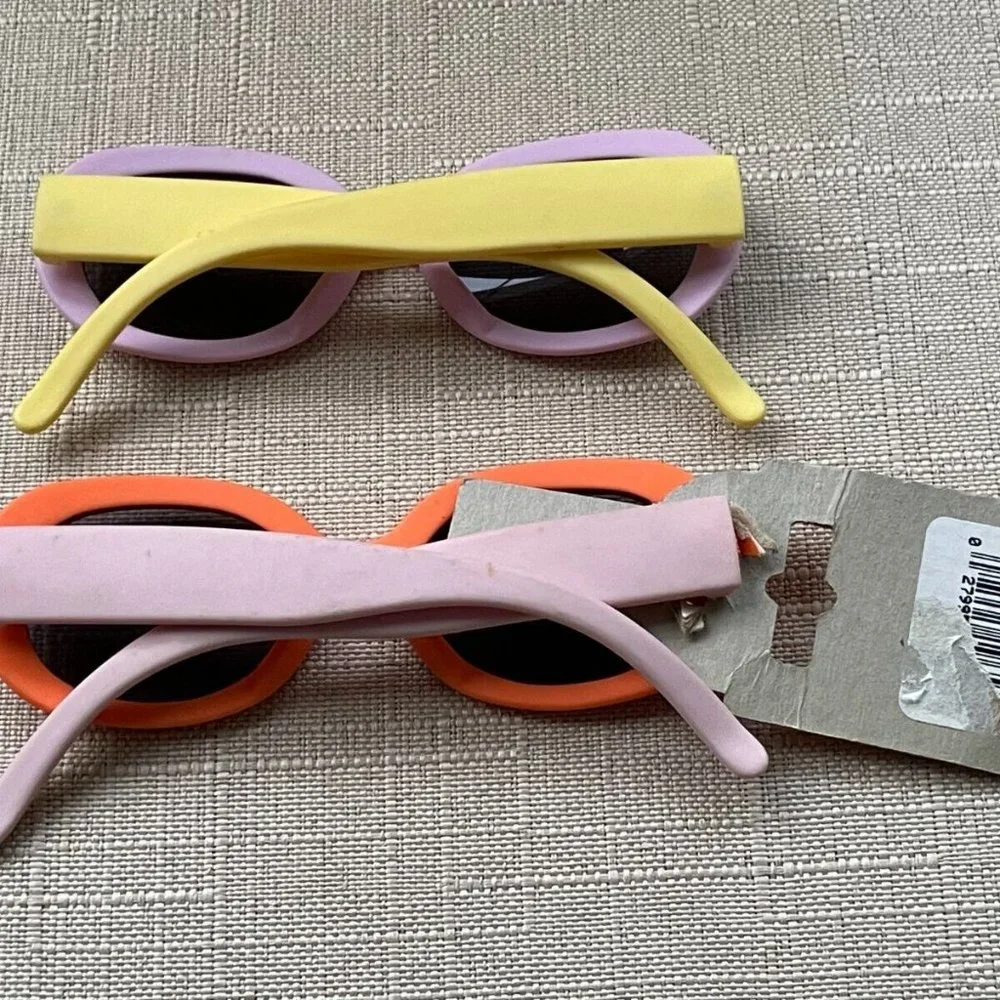 Safet Zone Kids Sunglasses Lilac and Orange Tone Eye Wear UV Protect lot of 2